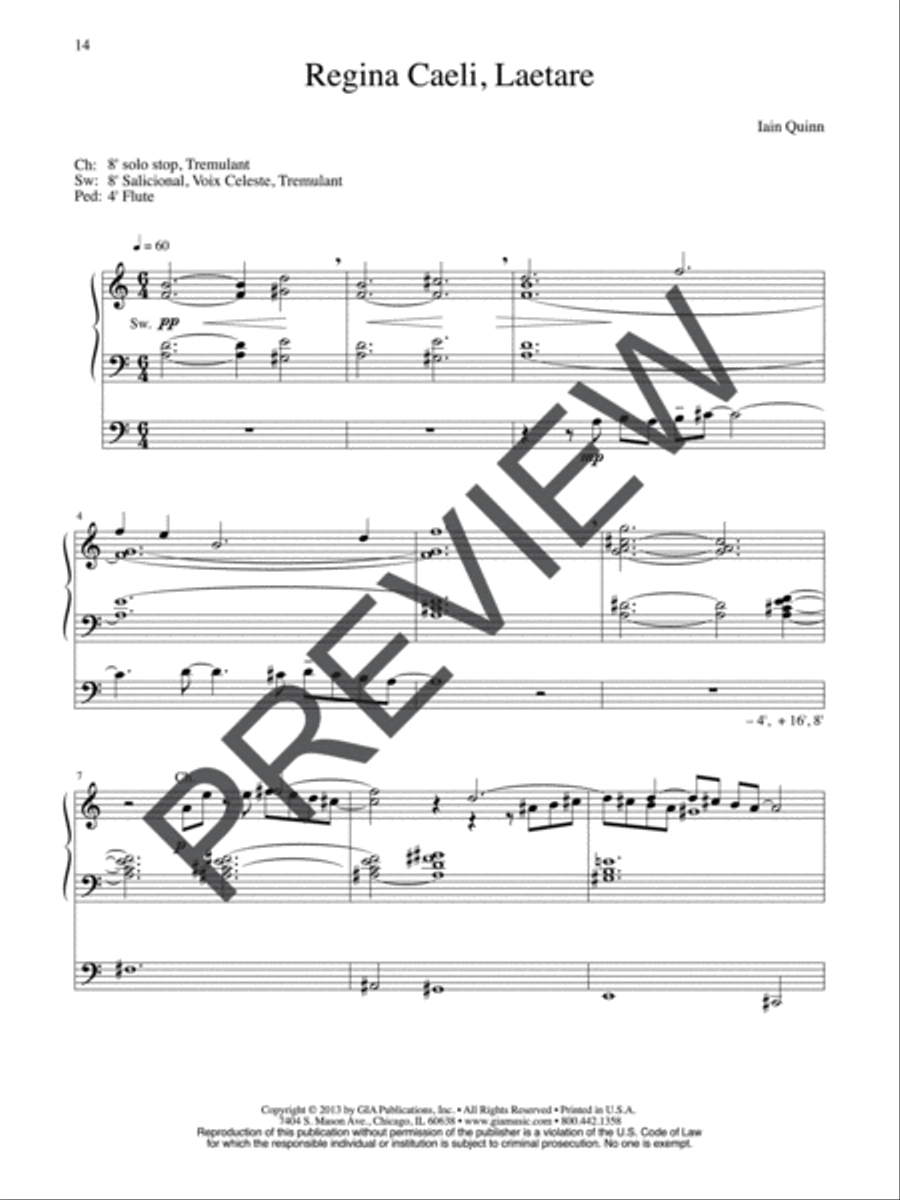 Liturgical Suite Organ scores gallery preview page 14