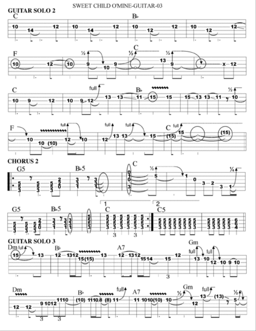 Sweet Child O' Mine Sweet Child O' Mine Small Ensemble scores gallery preview page 3