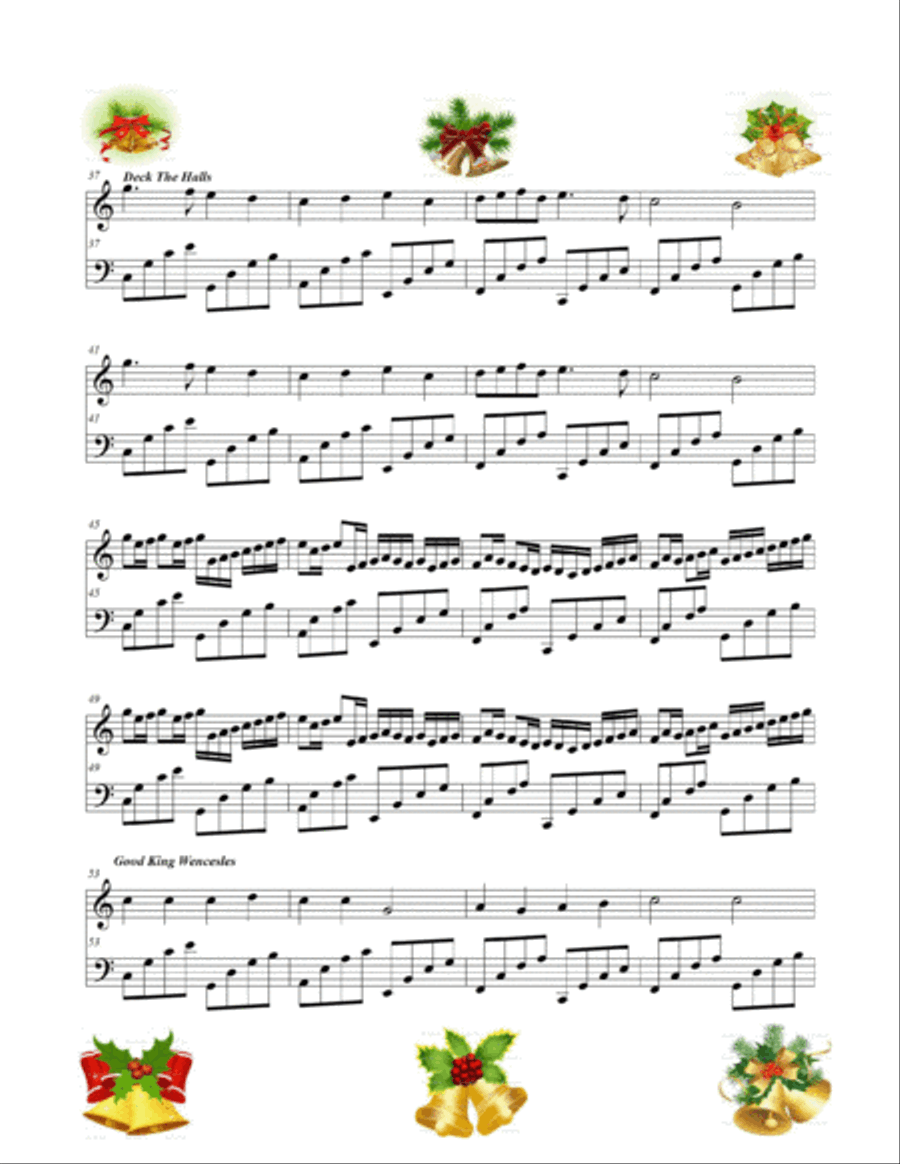 Pachelbel's Christmas Bells Piano Solo scores gallery preview page 4