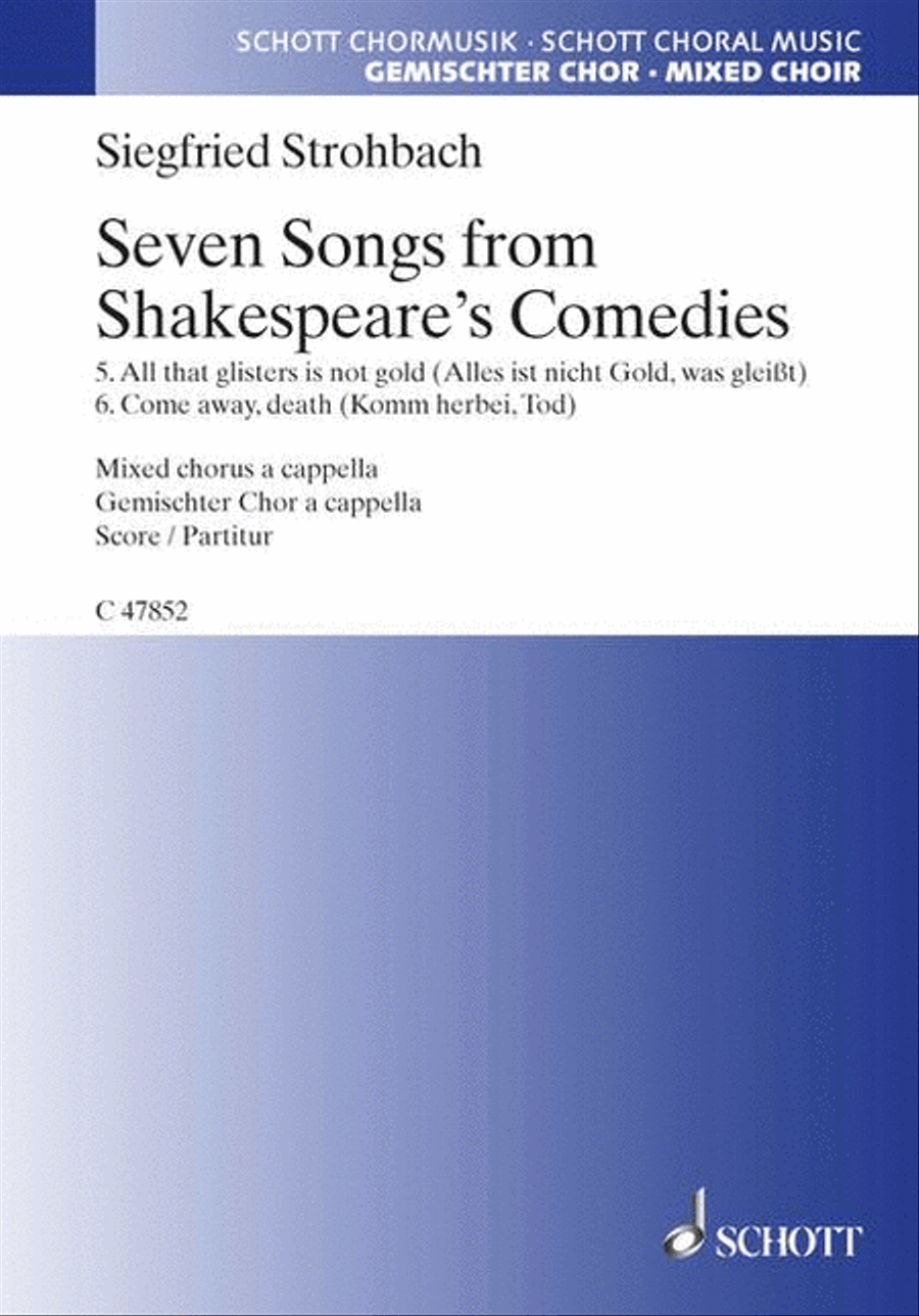 Seven Songs from Shakespeare's Comedies 4-Part scores gallery preview page 1