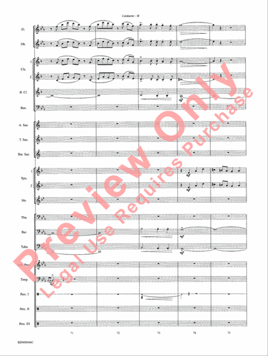 To Forge the New Frontier Concert Band scores gallery preview page 21