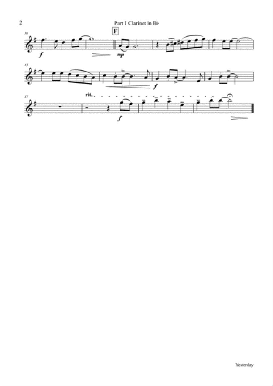 Yesterday Woodwind Trio scores gallery preview page 6
