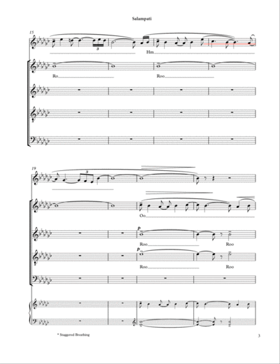 Salampati (Filipino folksong from the Bicol Region) Divisi scores gallery preview page 4