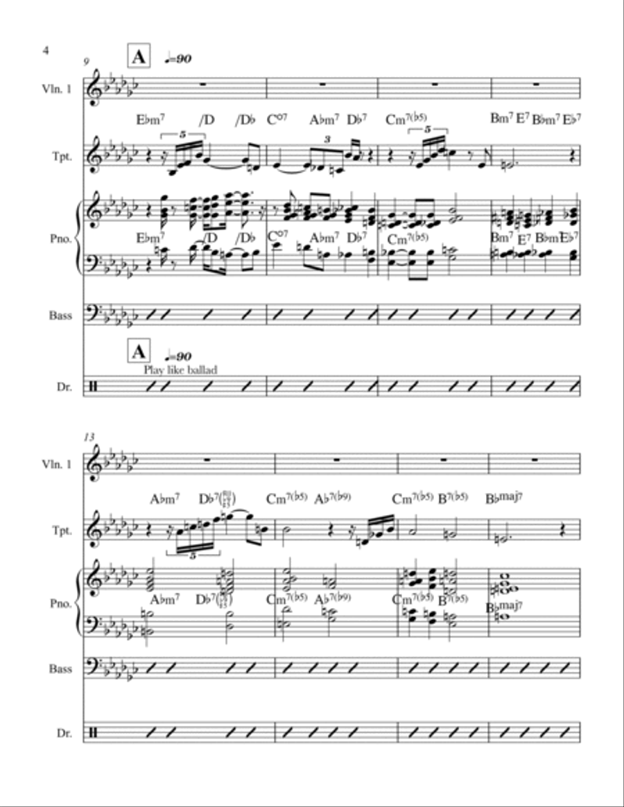 'Round Midnight Small Ensemble scores gallery preview page 4