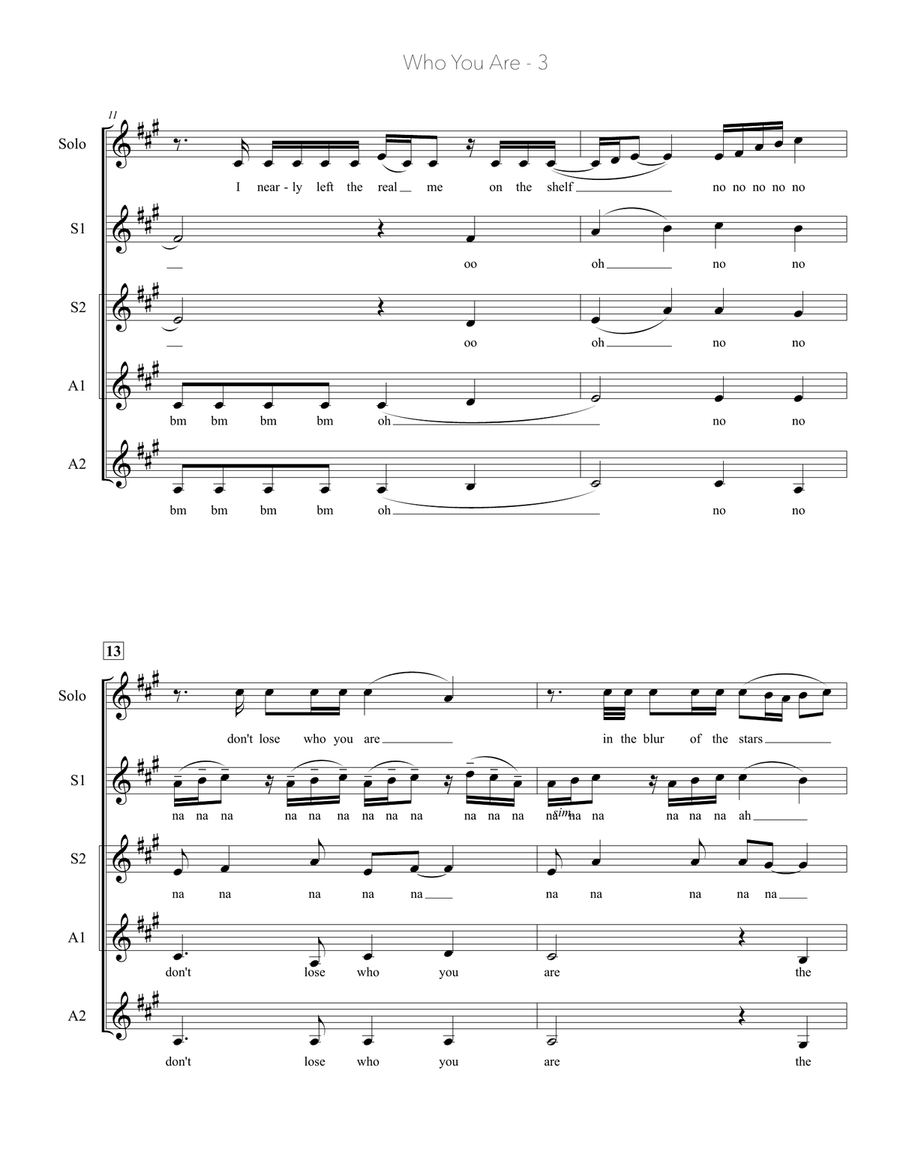 Who You Are SSA scores gallery preview page 3