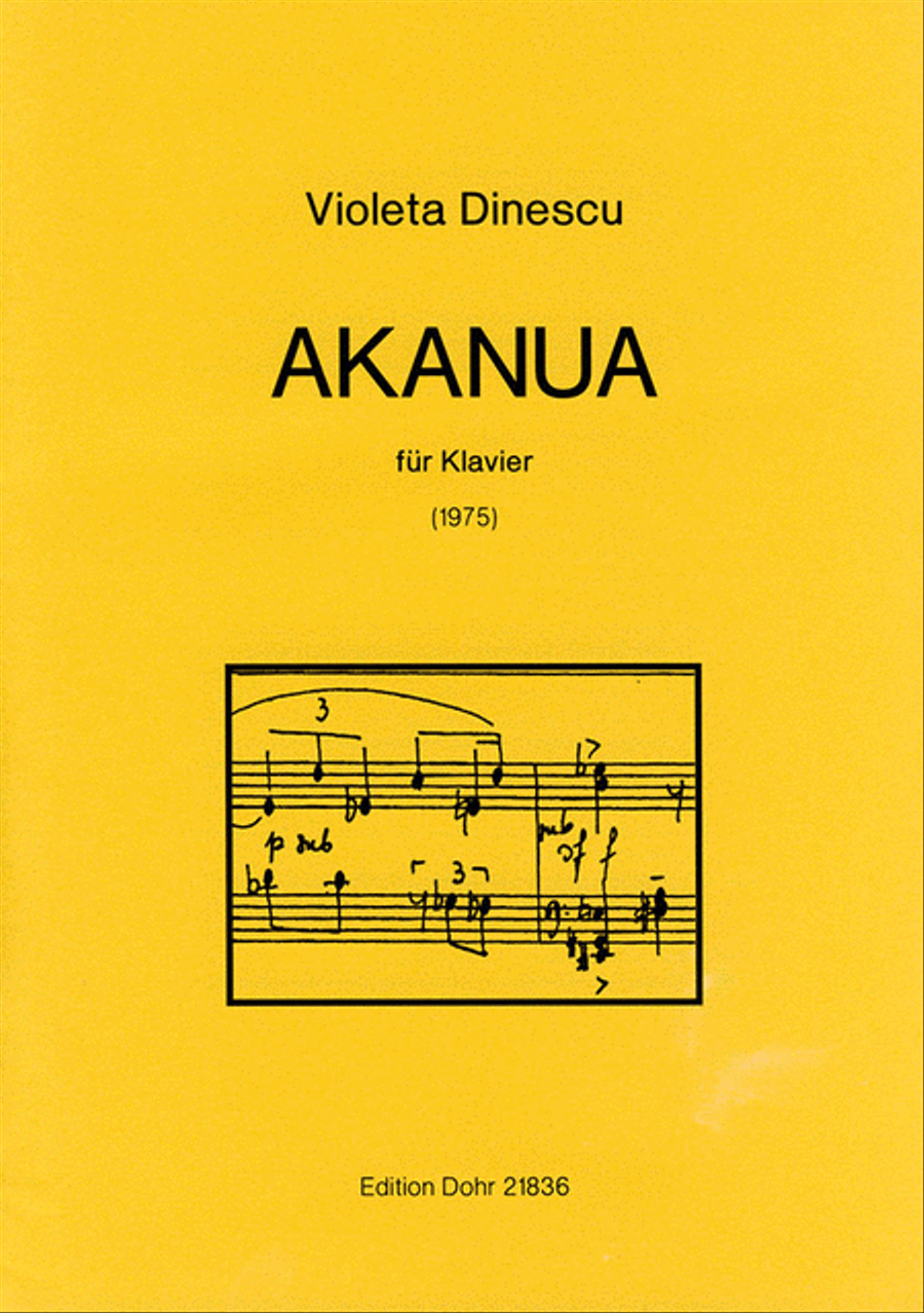 AKANUA für Klavier (1975) Piano Solo scores gallery preview page 1