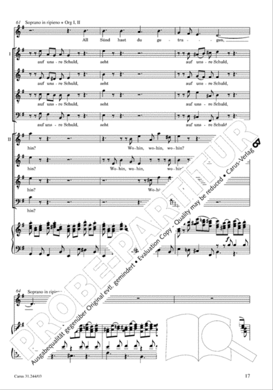 St. Matthew Passion (Matthaus-Passion) 4-Part scores gallery preview page 18