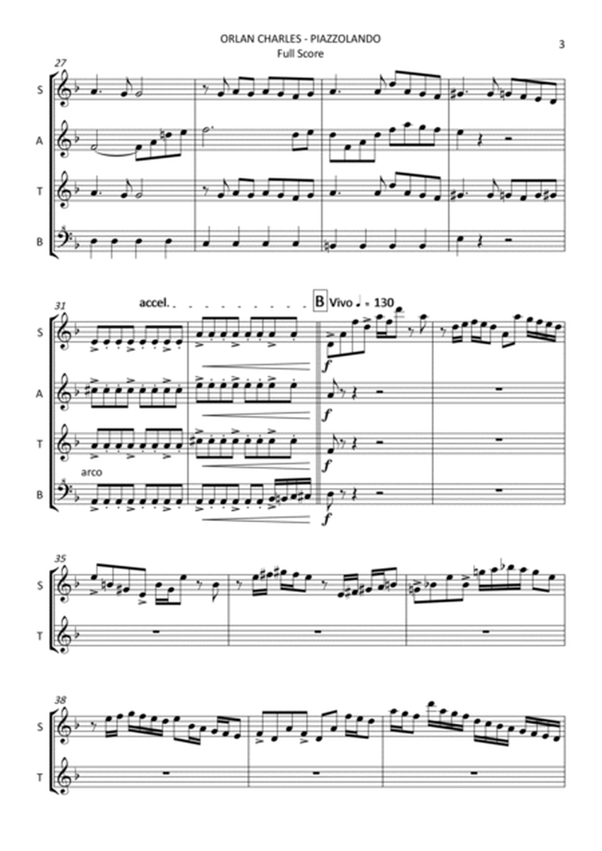 Piazzolando - Tango for recorder quartet inspired in Piazzola