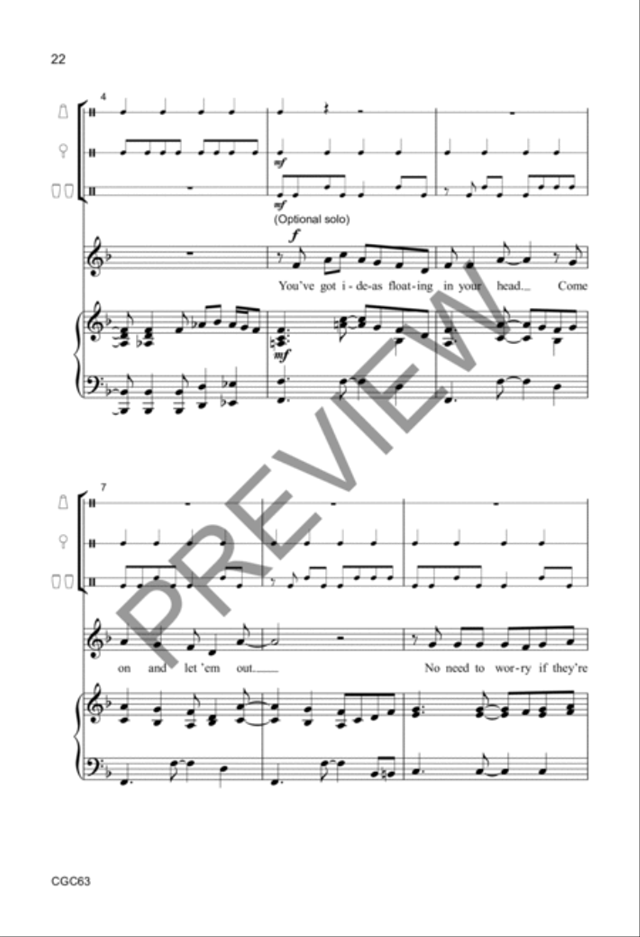 In the Image Preview Kit (Score & CD) Unison Choir scores gallery preview page 14