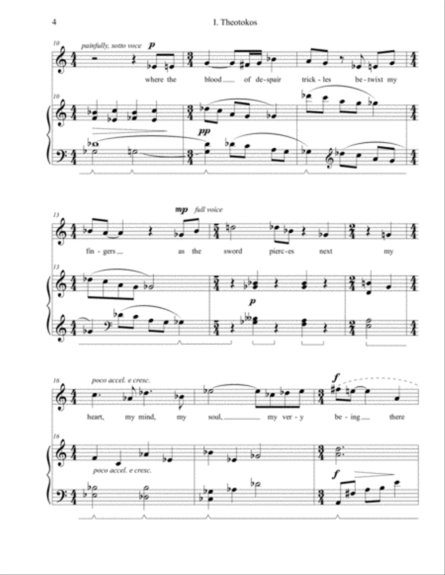 Mary Speaks of Her Son Piano scores gallery preview page 4