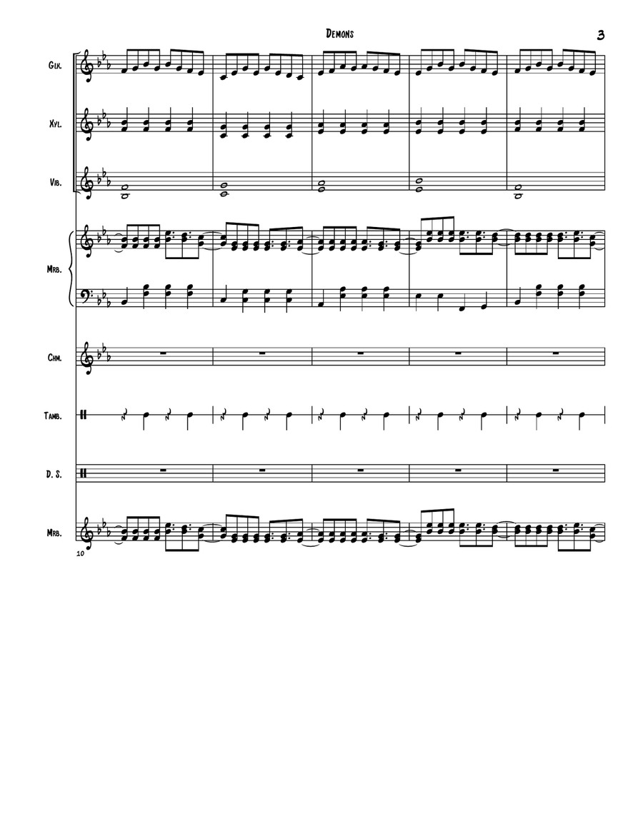 Demons Percussion Ensemble scores gallery preview page 3