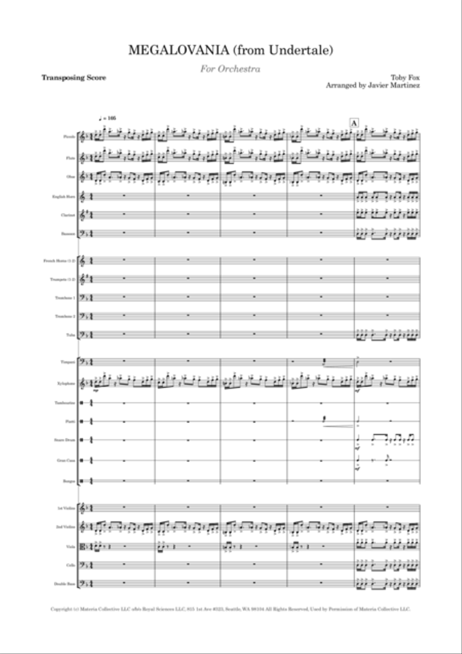 Megalovania Full Orchestra scores gallery preview page 4
