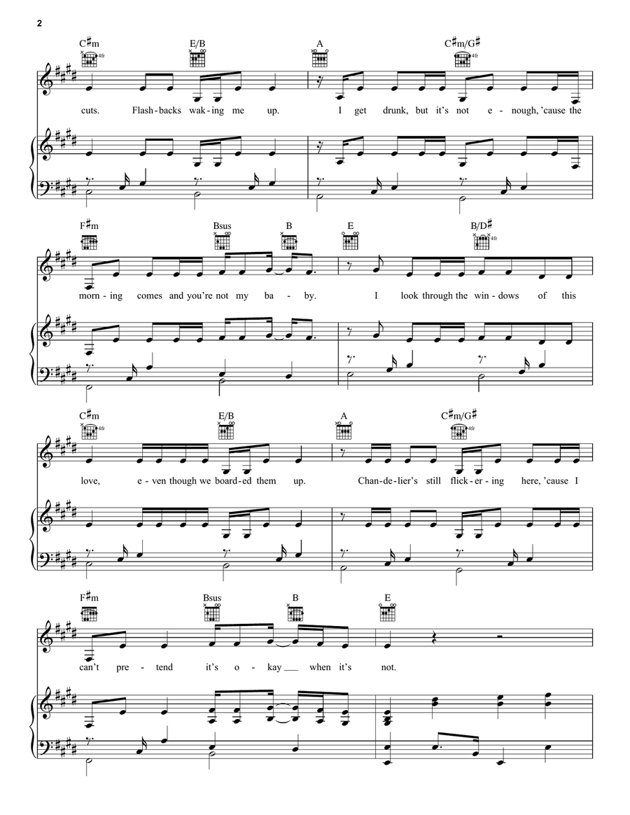 Death By A Thousand Cuts Death By A Thousand Cuts Piano, Vocal, Guitar scores gallery preview page 2