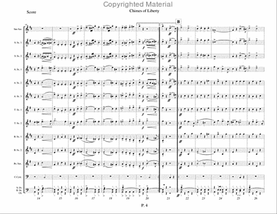 Chimes of Liberty Saxophone scores gallery preview page 3