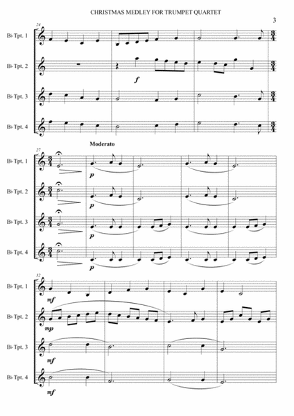 A Christmas medley for Trumpet quartet image number null