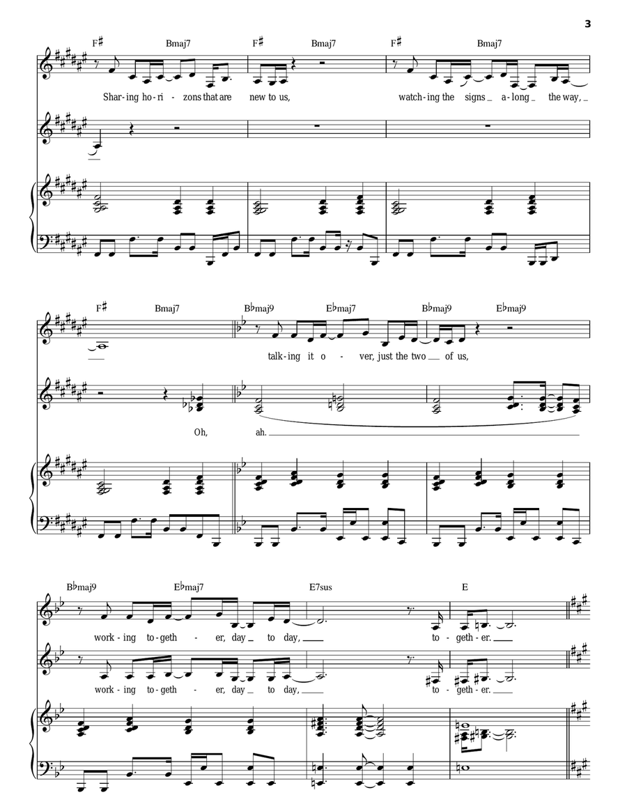 We've Only Just Begun Piano, Vocal scores gallery preview page 3