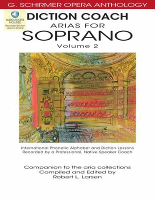 Book cover for Diction Coach – G. Schirmer Opera Anthology (Arias for Soprano Volume 2)