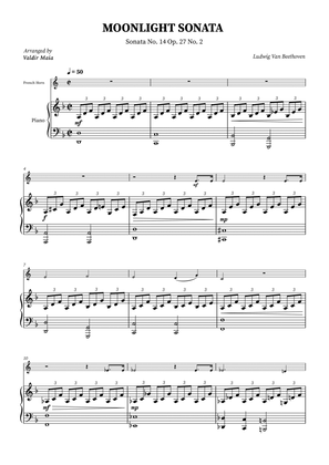Moonlight Sonata for French Horn and Piano Accompaniment