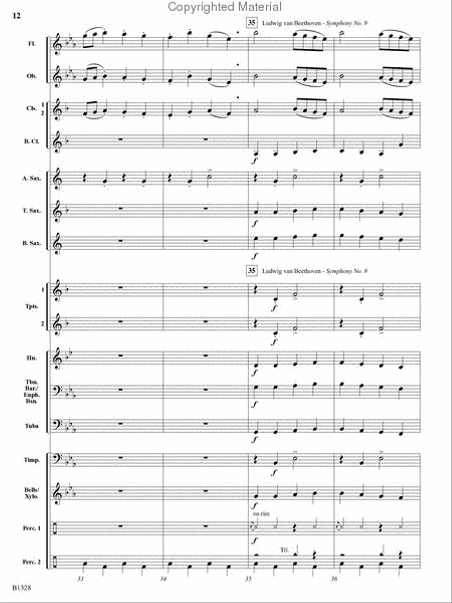 Ten Masters in Two Minutes Concert Band scores gallery preview page 10