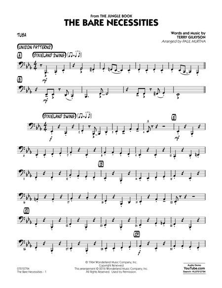The Bare Necessities (from The Jungle Book) - Tuba by Terry Gilkyson - Tuba  - Digital Sheet Music