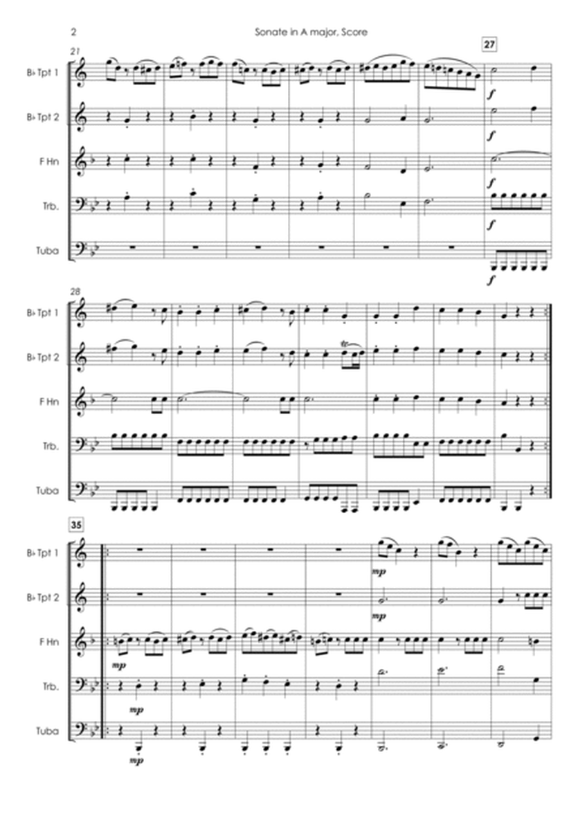 Sonate KV 331 for Brass quintet image number null