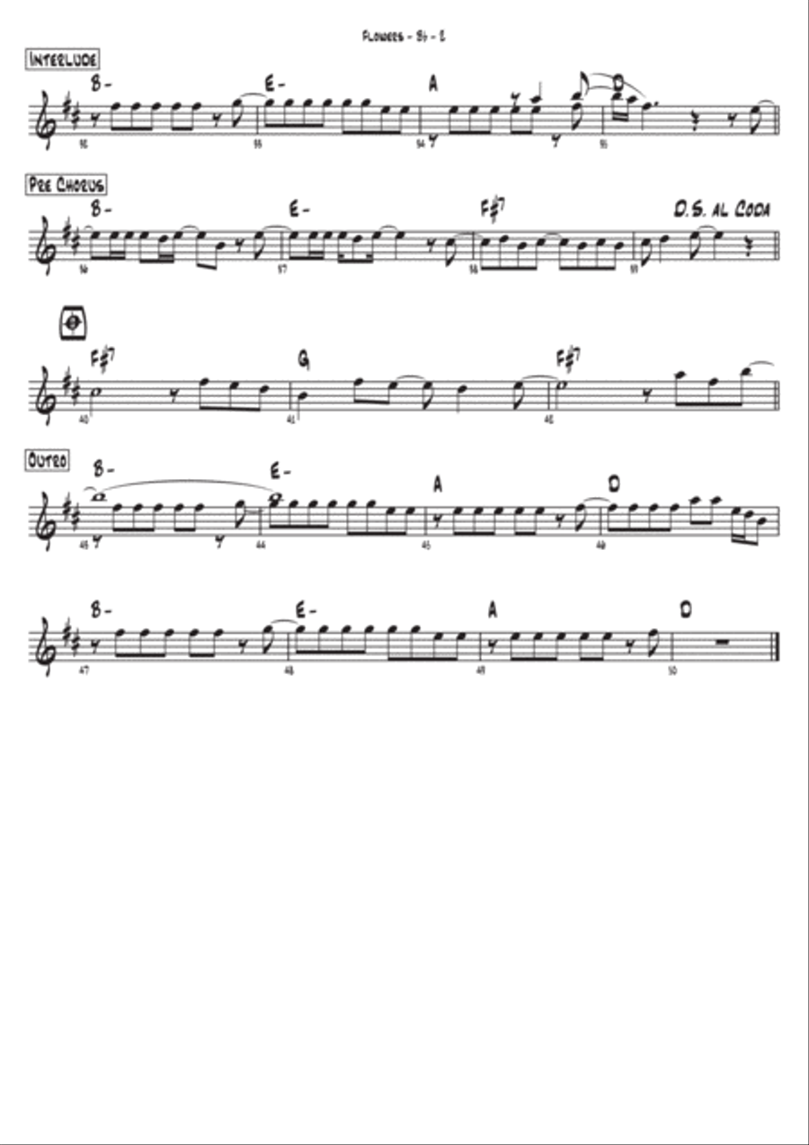 Flowers Tenor Saxophone scores gallery preview page 3