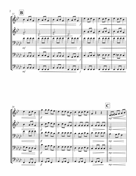 Carol of the Bells (F min) (Brass Quintet - 2 Trp, 3 Trb) image number null
