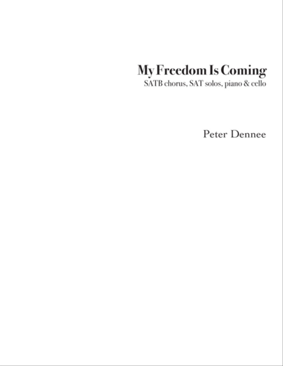 My Freedom Is Coming 4-Part scores gallery preview page 1