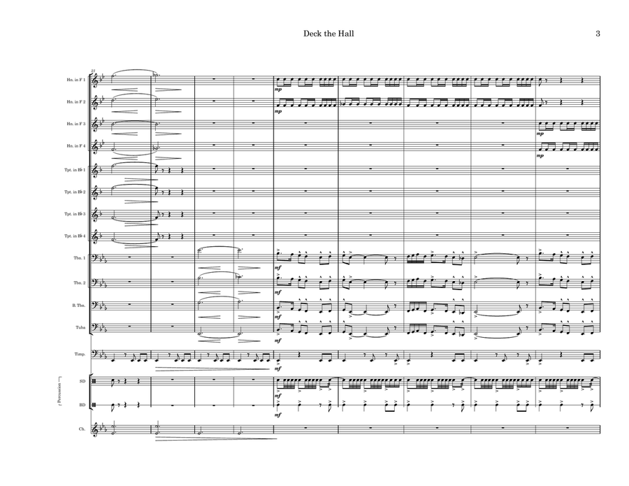 Deck the Hall Large Ensemble scores gallery preview page 3