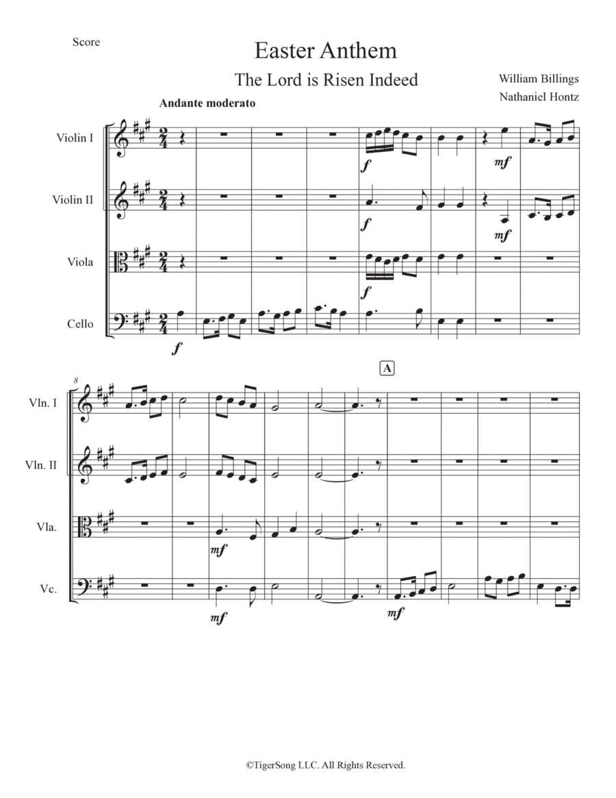 Easter Anthem Woodwind Quintet scores gallery preview page 1