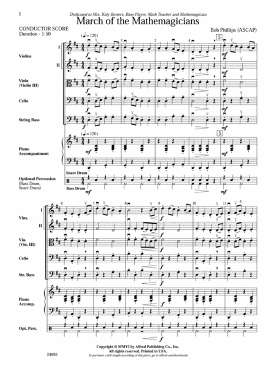 March of the Mathemagicians String Orchestra scores gallery preview page 2