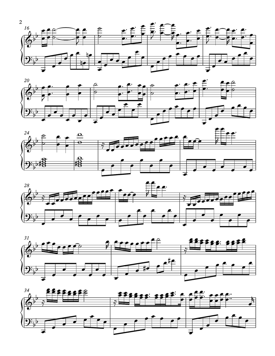 One Last Goodbye One Last Goodbye Piano Solo scores gallery preview page 2