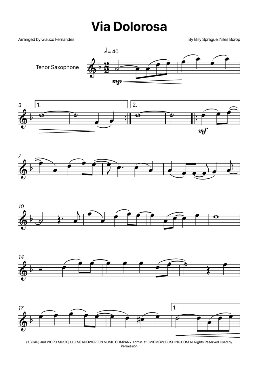Via Dolorosa Chamber Music scores gallery preview page 1
