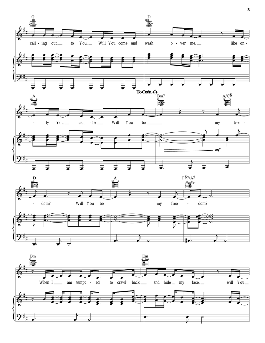 My Freedom My Freedom Piano, Vocal, Guitar scores gallery preview page 3