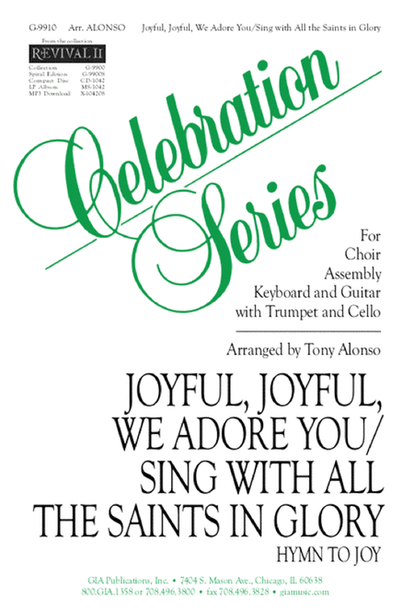 Joyful, Joyful, We Adore You / Sing with All the Saints in Glory image number null