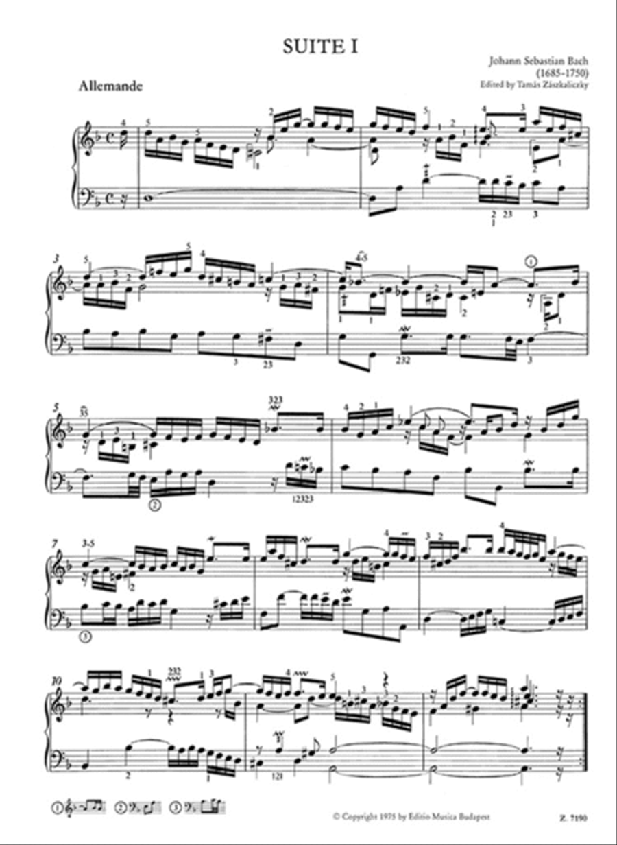 Französische Suiten BWV 812-817 Piano Solo scores gallery preview page 2