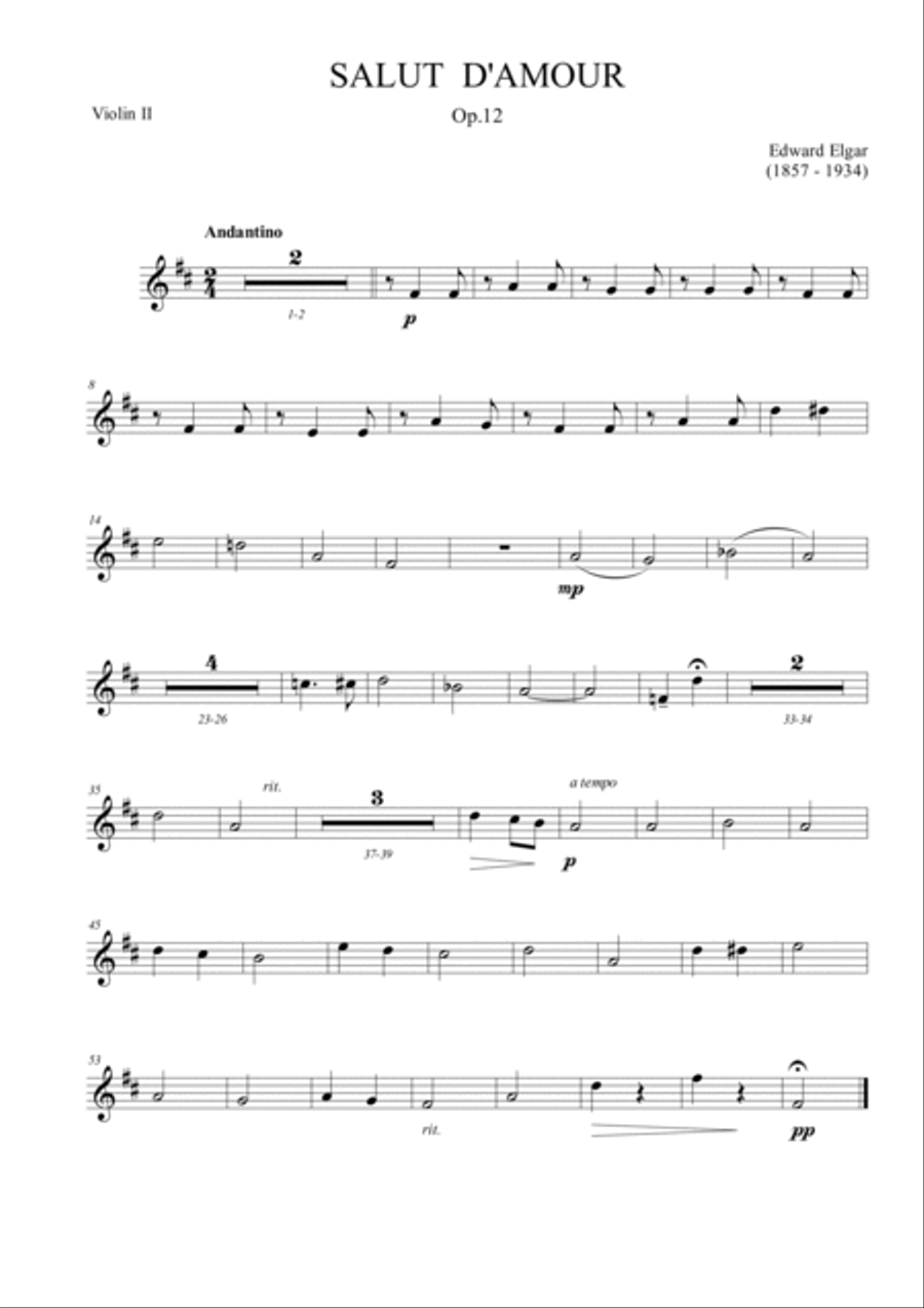 Salut d'amour Salut d'amour Chamber Music scores gallery preview page 6