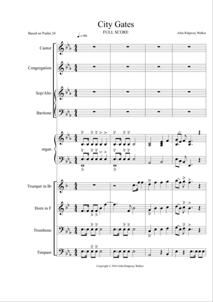 City Gates (Full Score) 3-Part scores gallery preview page 1
