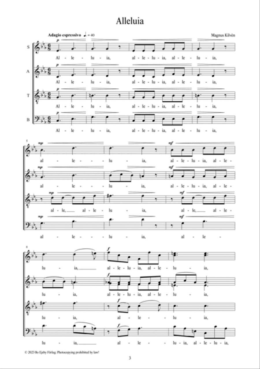 Six Latin motets 4-Part scores gallery preview page 3