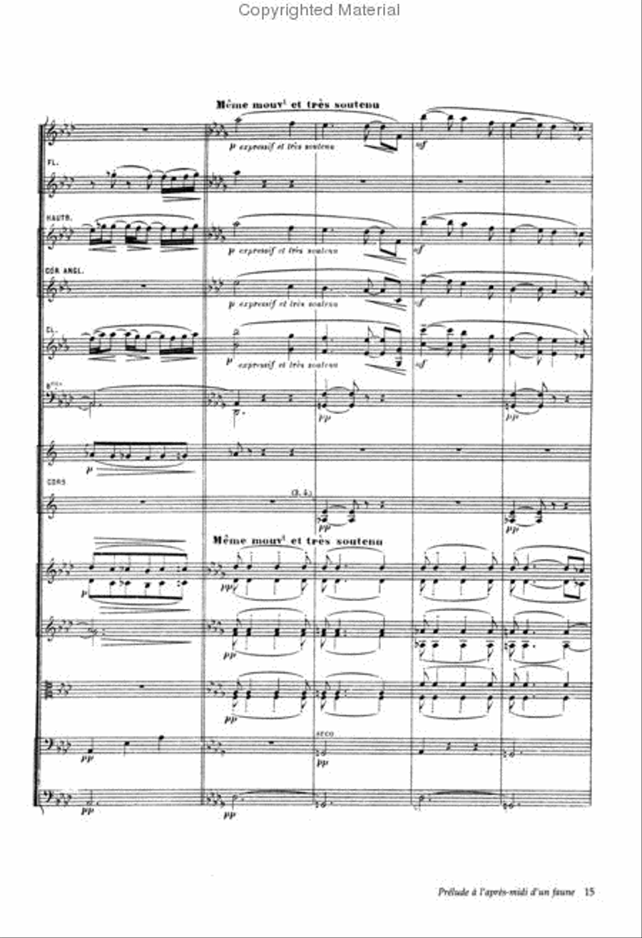 Three Great Orchestral Works in Full Score -- Prélude a l'après-midi d'un faune, Nocturnes, La Mer Full Orchestra scores gallery preview page 2