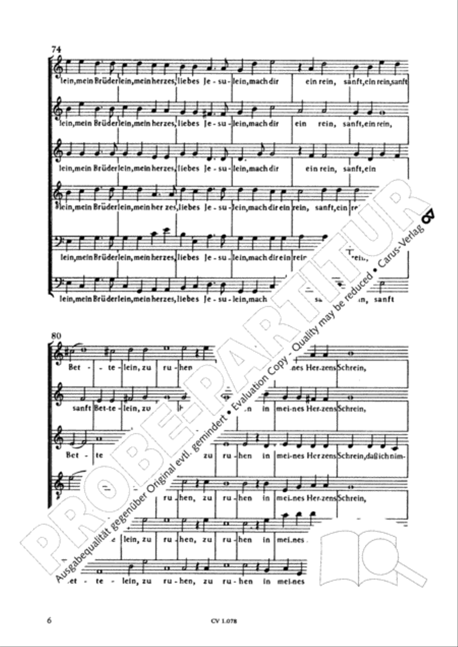 Alleluja, merk auf, mein Herz SSATBB scores gallery preview page 7