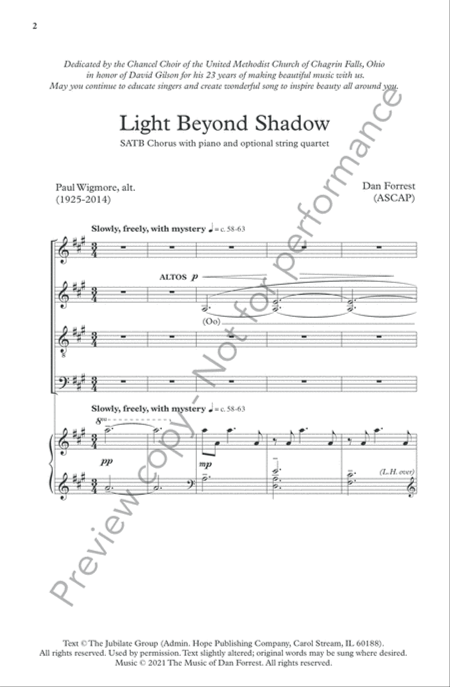 Light Beyond Shadow 4-Part scores gallery preview page 2