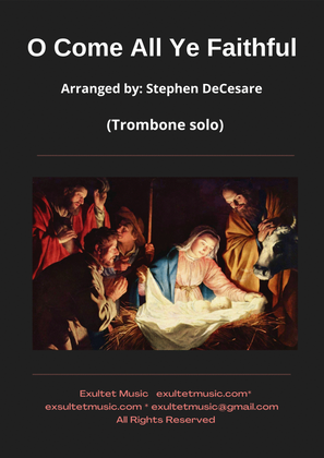 Book cover for O Come All Ye Faithful (Trombone solo and Piano)