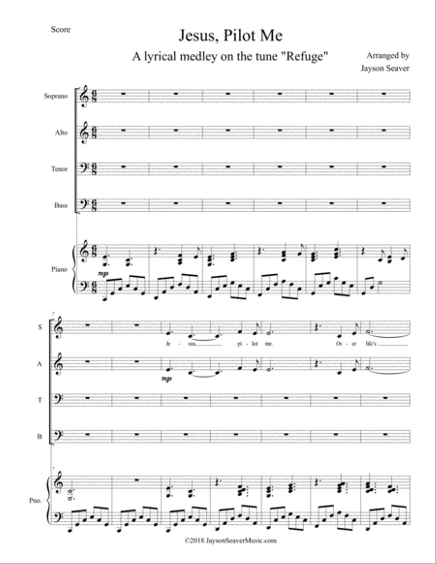 Jesus, Pilot Me 4-Part scores gallery preview page 2