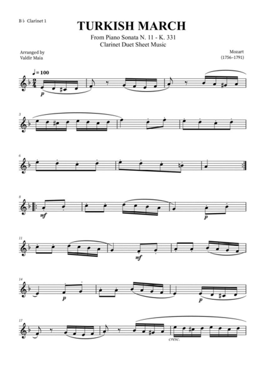 Turkish March - Clarinet Duet (with chords) image number null