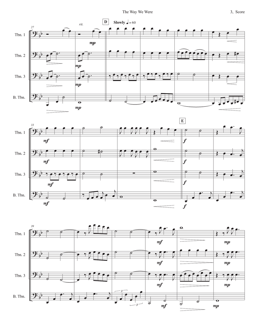 The Way We Were The Way We Were Choir scores gallery preview page 3