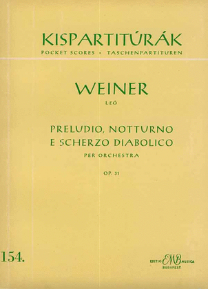 Book cover for Preludio, notturno e scherzo diabolico op. 31