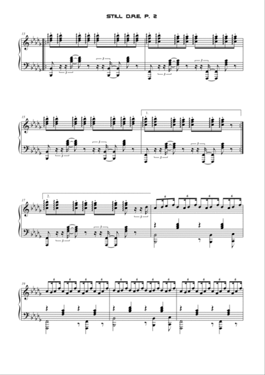 Still D.r.e. Piano Solo scores gallery preview page 2