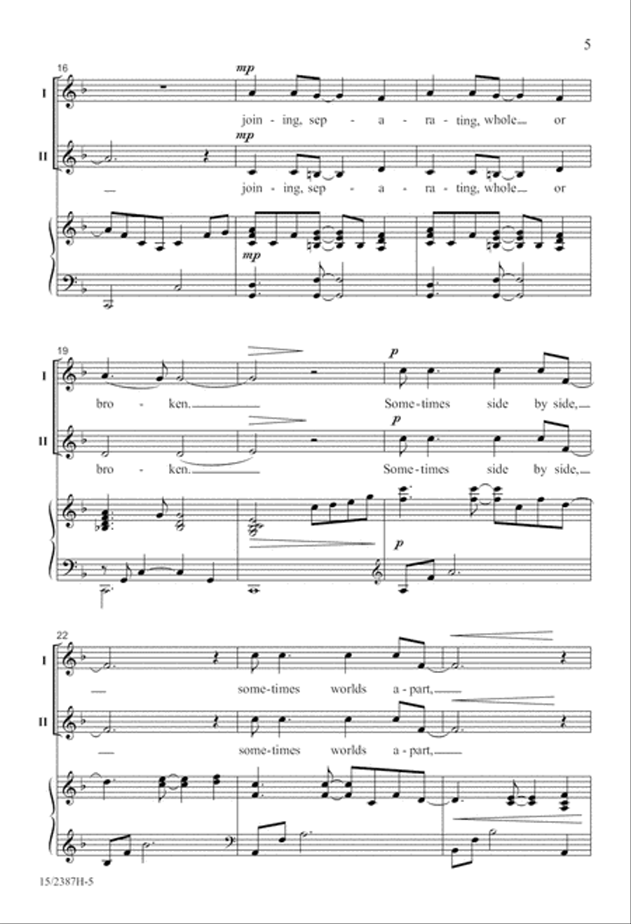 We Can Build a Bridge 2-Part scores gallery preview page 6