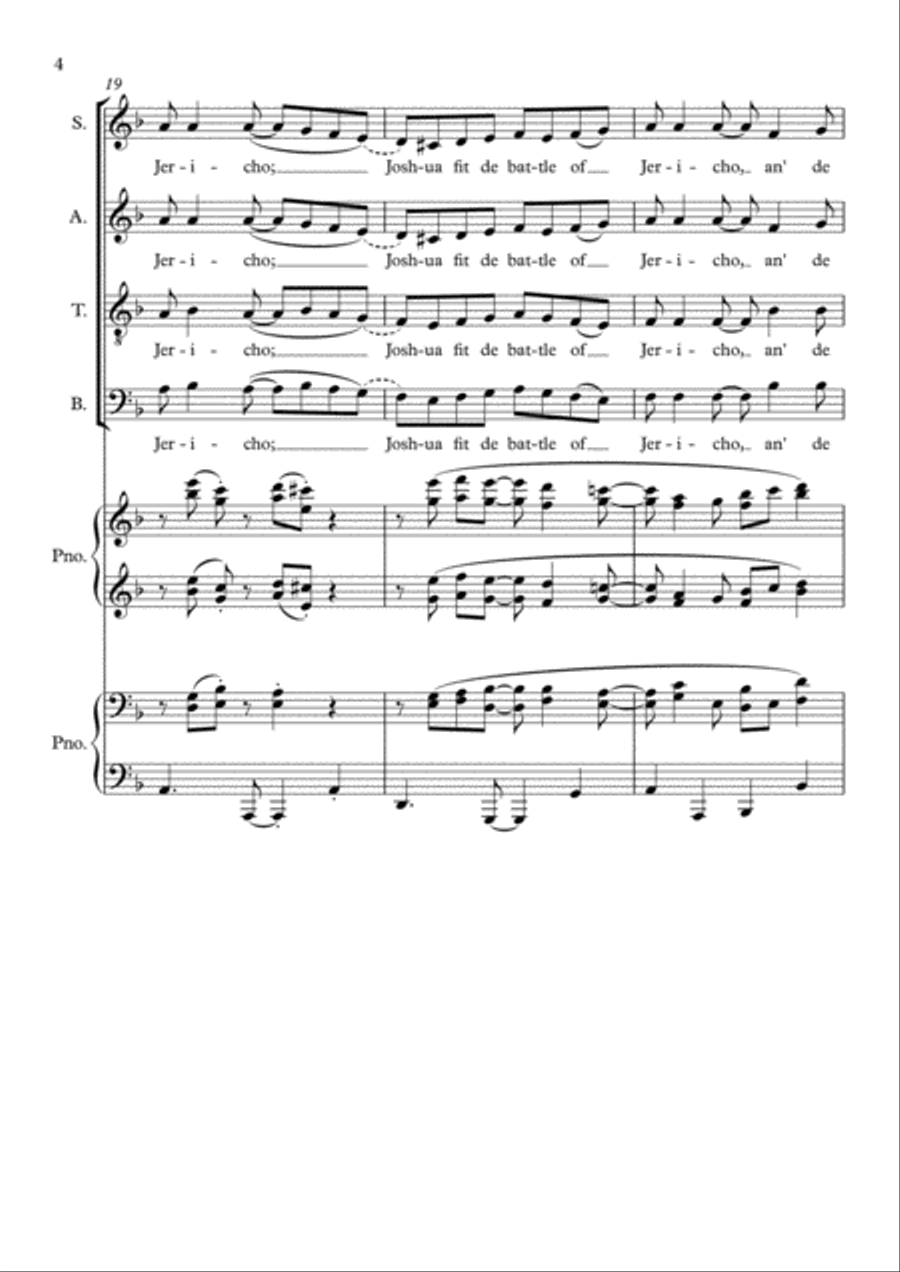 Joshua Fit de Battle of Jericho 4-Part scores gallery preview page 4